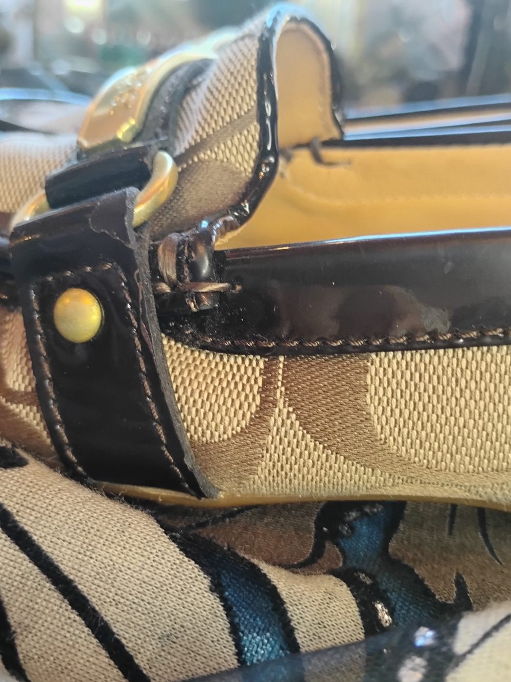 Coach Brown Signature Canvas Loafers with Dark Brown Trim - Picture 15 of 16